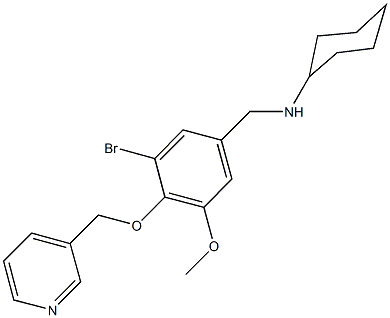 N-[3-bromo-5-methoxy-4-(3-pyridinylmethoxy)benzyl]-N-cyclohexylamine 化学構造式