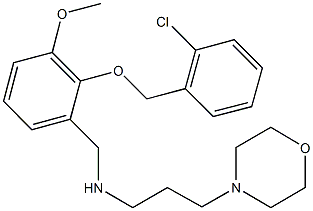 N-{2-[(2-chlorobenzyl)oxy]-3-methoxybenzyl}-N-[3-(4-morpholinyl)propyl]amine 结构式