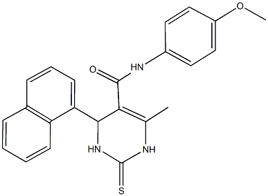 N-(4-methoxyphenyl)-6-methyl-4-(1-naphthyl)-2-thioxo-1,2,3,4-tetrahydro-5-pyrimidinecarboxamide Structure