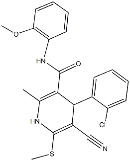 4-(2-chlorophenyl)-5-cyano-N-(2-methoxyphenyl)-2-methyl-6-(methylsulfanyl)-1,4-dihydro-3-pyridinecarboxamide