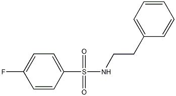 4-fluoro-N-(2-phenylethyl)benzenesulfonamide Struktur