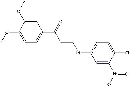 3-{4-chloro-3-nitroanilino}-1-(3,4-dimethoxyphenyl)-2-propen-1-one 结构式