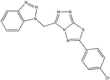 1-{[6-(4-chlorophenyl)[1,2,4]triazolo[3,4-b][1,3,4]thiadiazol-3-yl]methyl}-1H-1,2,3-benzotriazole Structure