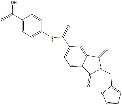 4-({[2-(2-furylmethyl)-1,3-dioxo-2,3-dihydro-1H-isoindol-5-yl]carbonyl}amino)benzoic acid