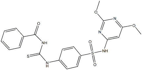 4-{[(benzoylamino)carbothioyl]amino}-N-(2,6-dimethoxy-4-pyrimidinyl)benzenesulfonamide Structure