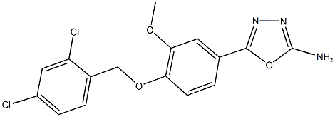 5-{4-[(2,4-dichlorobenzyl)oxy]-3-methoxyphenyl}-1,3,4-oxadiazol-2-amine