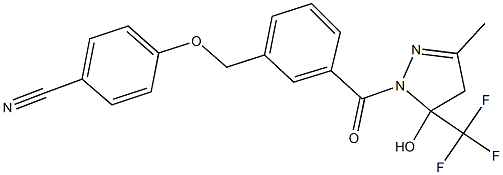 4-[(3-{[5-hydroxy-3-methyl-5-(trifluoromethyl)-4,5-dihydro-1H-pyrazol-1-yl]carbonyl}benzyl)oxy]benzonitrile|