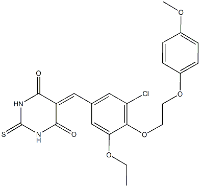  5-{3-chloro-5-ethoxy-4-[2-(4-methoxyphenoxy)ethoxy]benzylidene}-2-thioxodihydro-4,6(1H,5H)-pyrimidinedione