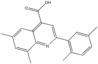 2-(2,5-dimethylphenyl)-6,8-dimethyl-4-quinolinecarboxylic acid Structure