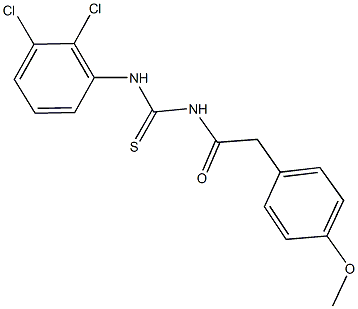 N-(2,3-dichlorophenyl)-N'-[(4-methoxyphenyl)acetyl]thiourea,,结构式