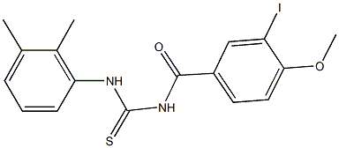 N-(2,3-dimethylphenyl)-N'-(3-iodo-4-methoxybenzoyl)thiourea,,结构式