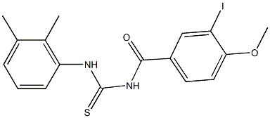 N-(2,3-dimethylphenyl)-N'-(3-iodo-4-methoxybenzoyl)thiourea 化学構造式