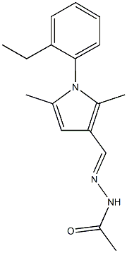 N'-{[1-(2-ethylphenyl)-2,5-dimethyl-1H-pyrrol-3-yl]methylene}acetohydrazide Structure