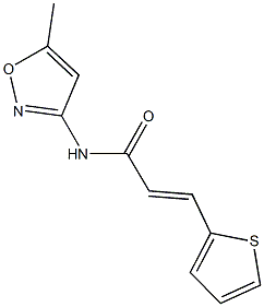 N-(5-methyl-3-isoxazolyl)-3-(2-thienyl)acrylamide Structure