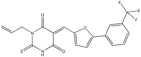  1-allyl-2-thioxo-5-({5-[3-(trifluoromethyl)phenyl]-2-furyl}methylene)dihydro-4,6(1H,5H)-pyrimidinedione