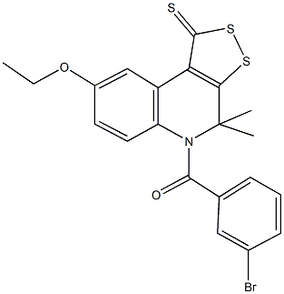 5-(3-bromobenzoyl)-8-ethoxy-4,4-dimethyl-4,5-dihydro-1H-[1,2]dithiolo[3,4-c]quinoline-1-thione