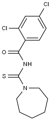 N-(1-azepanylcarbothioyl)-2,4-dichlorobenzamide Struktur