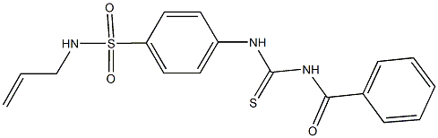 N-allyl-4-{[(benzoylamino)carbothioyl]amino}benzenesulfonamide Struktur