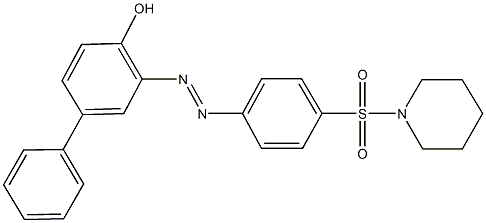 3-{[4-(1-piperidinylsulfonyl)phenyl]diazenyl}[1,1'-biphenyl]-4-ol,,结构式