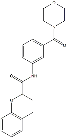 2-(2-methylphenoxy)-N-[3-(4-morpholinylcarbonyl)phenyl]propanamide Structure