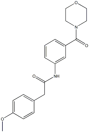 2-(4-methoxyphenyl)-N-[3-(4-morpholinylcarbonyl)phenyl]acetamide Structure