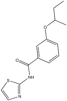 3-(sec-butoxy)-N-(1,3-thiazol-2-yl)benzamide,,结构式