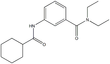 3-[(cyclohexylcarbonyl)amino]-N,N-diethylbenzamide Structure