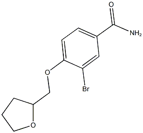 3-bromo-4-(tetrahydro-2-furanylmethoxy)benzamide,,结构式