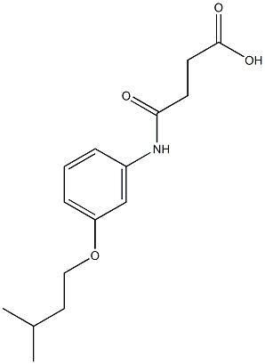 4-[3-(isopentyloxy)anilino]-4-oxobutanoic acid Structure