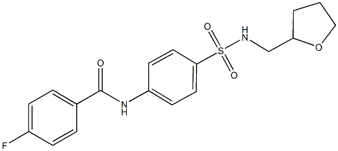 4-fluoro-N-(4-{[(tetrahydro-2-furanylmethyl)amino]sulfonyl}phenyl)benzamide|