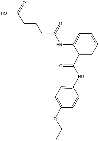 5-{2-[(4-ethoxyanilino)carbonyl]anilino}-5-oxopentanoic acid 化学構造式