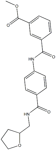 methyl 3-[(4-{[(tetrahydro-2-furanylmethyl)amino]carbonyl}anilino)carbonyl]benzoate Struktur