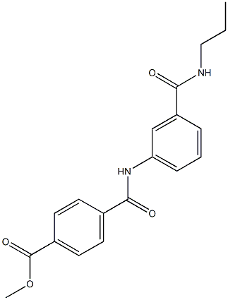 methyl 4-({3-[(propylamino)carbonyl]anilino}carbonyl)benzoate Struktur