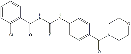 N-(2-chlorobenzoyl)-N'-[4-(4-morpholinylcarbonyl)phenyl]thiourea Struktur