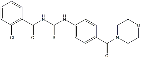 N-(2-chlorobenzoyl)-N'-[4-(4-morpholinylcarbonyl)phenyl]thiourea Structure