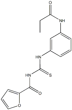N-(3-{[(2-furoylamino)carbothioyl]amino}phenyl)propanamide Struktur