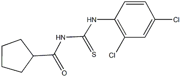 N-(cyclopentylcarbonyl)-N'-(2,4-dichlorophenyl)thiourea 结构式