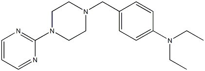 N,N-diethyl-N-(4-{[4-(2-pyrimidinyl)-1-piperazinyl]methyl}phenyl)amine Struktur