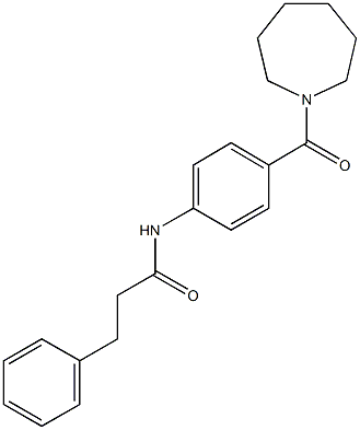 N-[4-(1-azepanylcarbonyl)phenyl]-3-phenylpropanamide