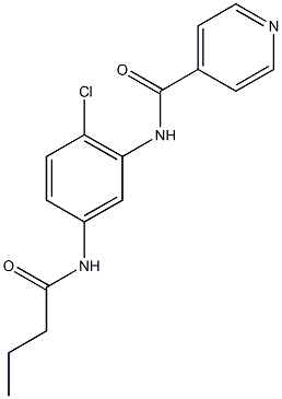 N-[5-(butyrylamino)-2-chlorophenyl]isonicotinamide Structure