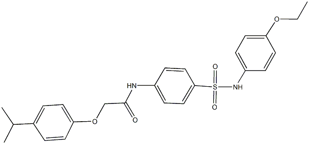 N-{4-[(4-ethoxyanilino)sulfonyl]phenyl}-2-(4-isopropylphenoxy)acetamide 结构式