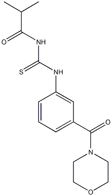 N-isobutyryl-N'-[3-(4-morpholinylcarbonyl)phenyl]thiourea 化学構造式