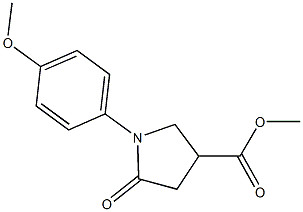 methyl 1-(4-methoxyphenyl)-5-oxo-3-pyrrolidinecarboxylate Struktur