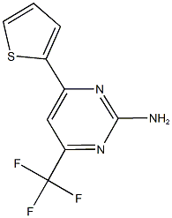 4-(2-thienyl)-6-(trifluoromethyl)-2-pyrimidinamine Struktur