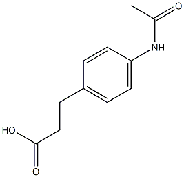 3-[4-(acetylamino)phenyl]propanoic acid Struktur