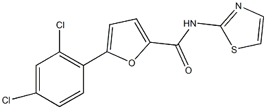 5-(2,4-dichlorophenyl)-N-(1,3-thiazol-2-yl)-2-furamide Struktur