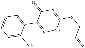 3-(allylsulfanyl)-6-(2-aminophenyl)-1,2,4-triazin-5(2H)-one Struktur