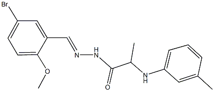 N'-(5-bromo-2-methoxybenzylidene)-2-(3-toluidino)propanohydrazide,,结构式