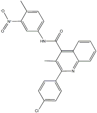 2-(4-chlorophenyl)-N-{3-nitro-4-methylphenyl}-3-methyl-4-quinolinecarboxamide
