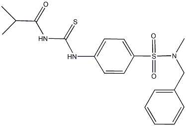 N-benzyl-4-{[(isobutyrylamino)carbothioyl]amino}-N-methylbenzenesulfonamide Structure
